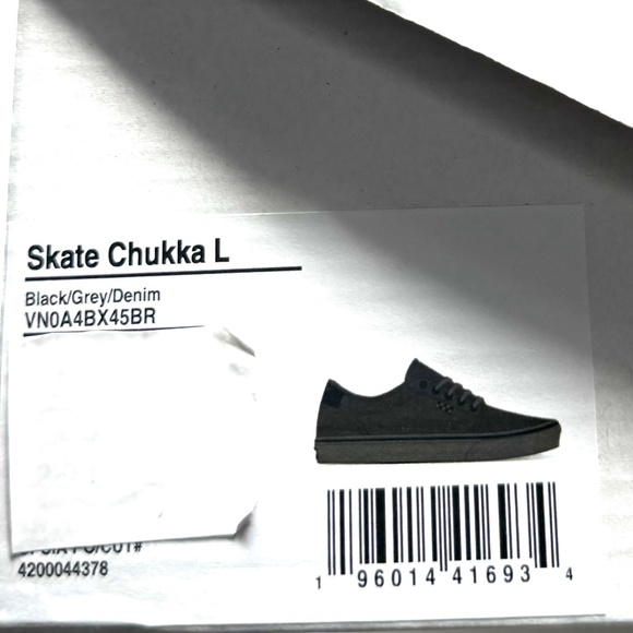 VANS Skate Chukka Low Black Gray Women’s Low Top Canvas Sneakers VN0A4BX45BR - Picture 10 of 10